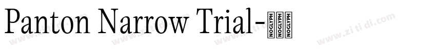 Panton Narrow Trial字体转换